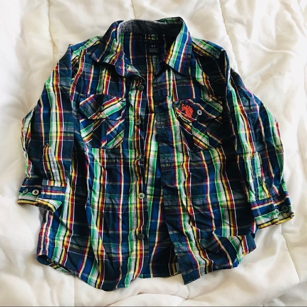 Us polo assn bottom down long sleeve shirt